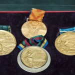 Up close and personal: sir Matthew Pinsent's four gold medals